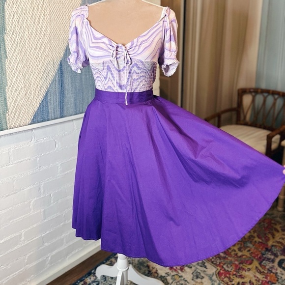BlackButterfly Dresses & Skirts - BlackButterfly Purple Full Circle Skirt with Snap and Zipper Closure